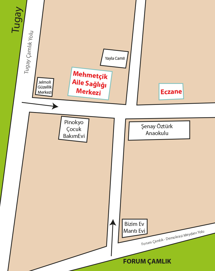 Mehmetçik ASM Konum Kroki